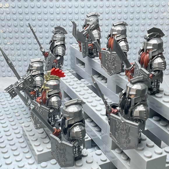 Lord of the Rings Dwarves Warriors Custom Minifigure Lot of 8 - Picture 3 of 3